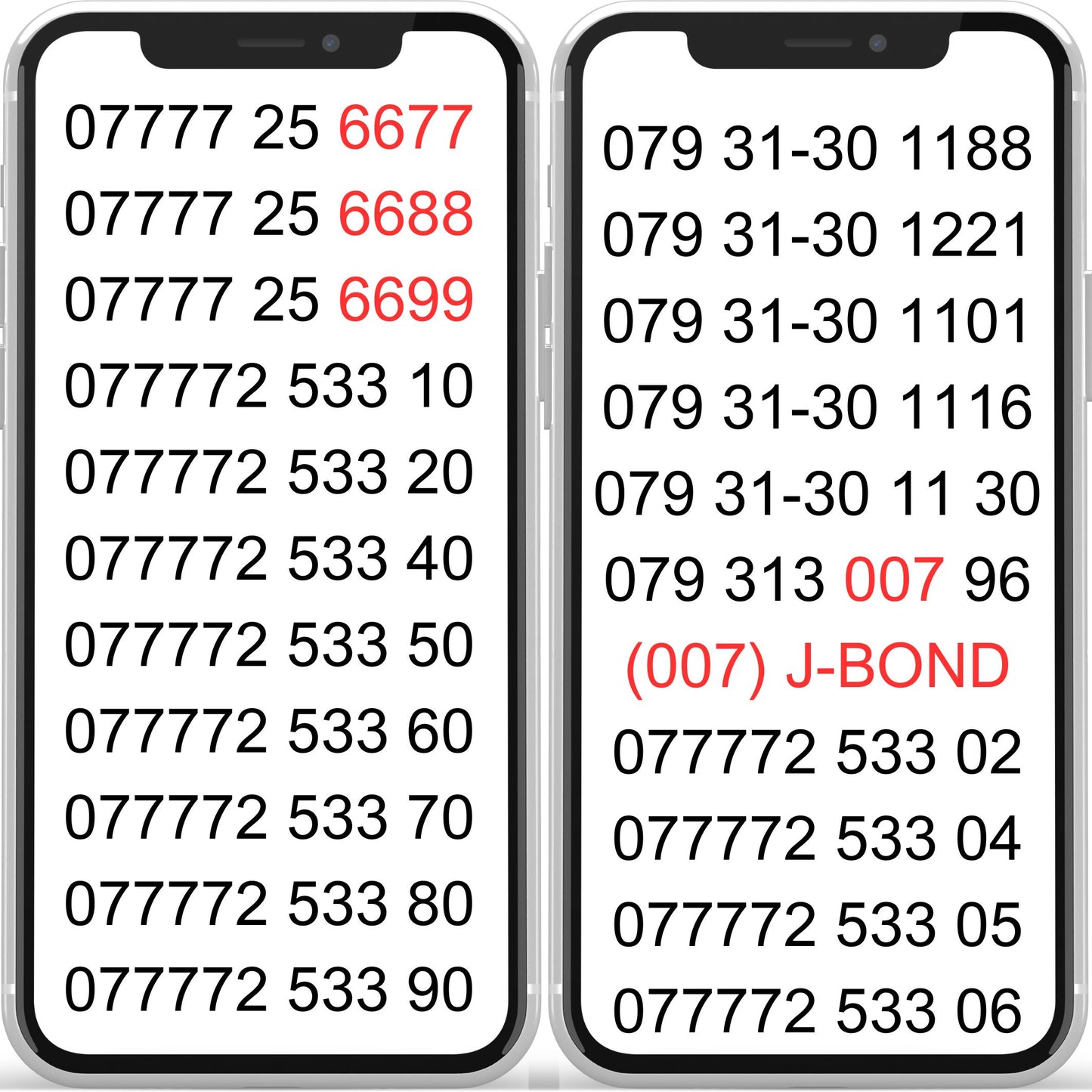 Exclusive VIP Mobile Numbers – 07777 Business & Personal Gold Numbers A7-E by EE – Buy VIP mobile numbers UK. Gold Numbers list. Buy EE UK VIP Mobile Numbers - 07777, 007 & More Gold Numbers For Sale