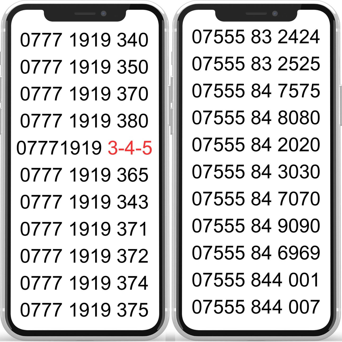 Exclusive Gold Mobile Numbers – Memorable & Sequences - 07771919 and 07555 A8-V by Vodafone – Buy VIP mobile numbers UK. Gold Numbers list. Exclusive Vodafone VIP Phone Numbers – Choose Your Own Number Today