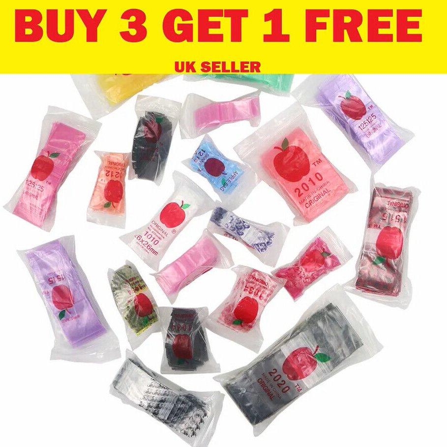 300 x Small Plastic Zip lock Bags-Baggies Craft, Jewelry, and Herbs -Resealable Storage-zip bags