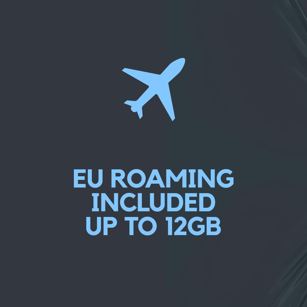 SMARTY UK SIM card EU roaming included up to 12GB graphic on dark background