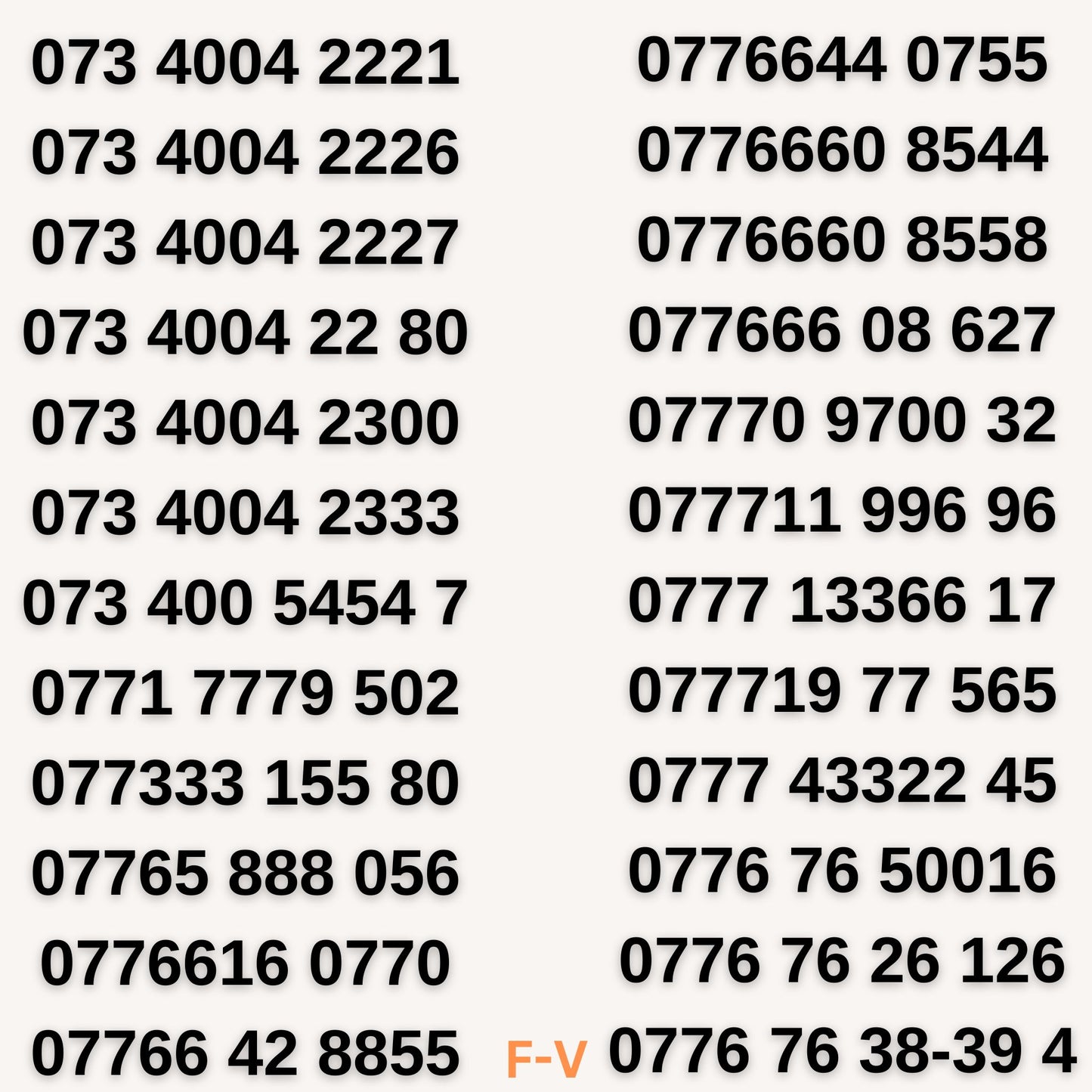 VIP Mobile Numbers UK- Easy to Remember Numbers , Gold Numbers for Sale, Exclusive Numbers to order.