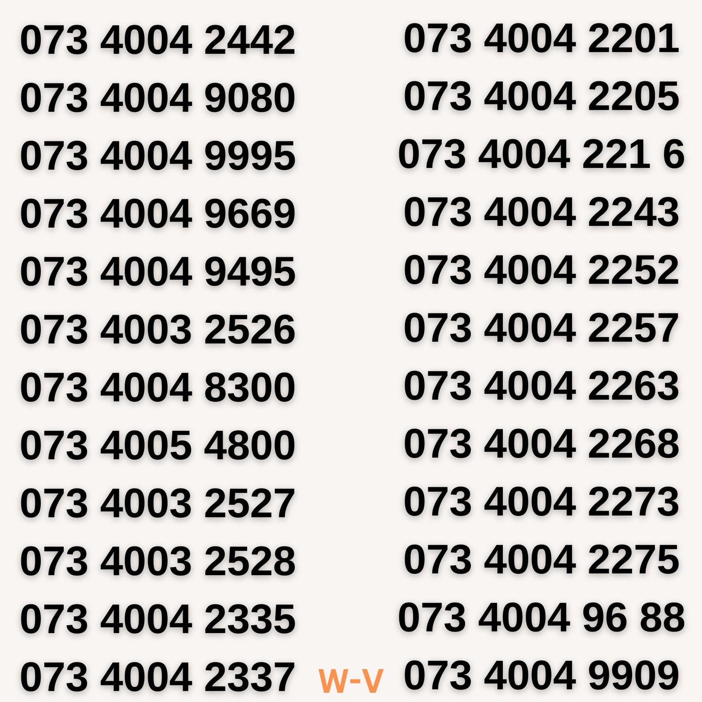 Vodafone VIP Gold Numbers – Memorable 4004 2442 for Business & Personal W-V.