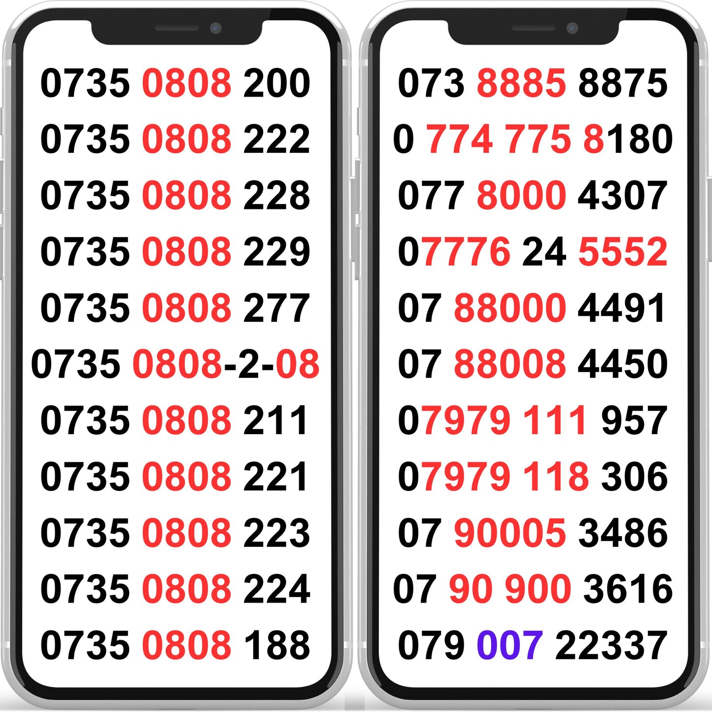 UK Gold Mobile Numbers – 888588, 007, 0777177, Memorable D-V by Vodafone – Buy VIP mobile numbers UK. Gold Numbers list. UK Vodafone VIP Mobile Numbers – Easy to Remember 888588, 007, 0777177