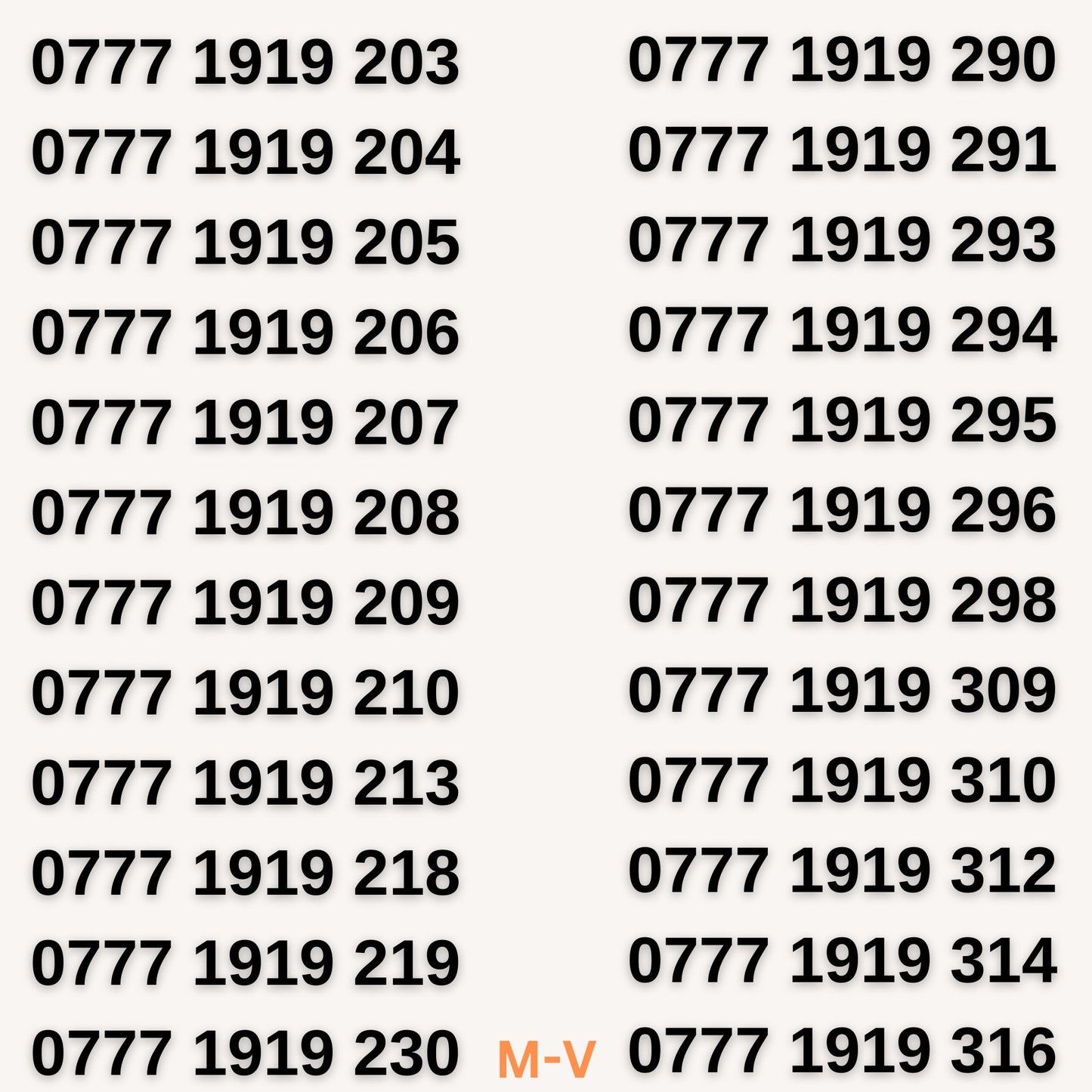 VIP Mobile Numbers – Easy to Remember 0777 1919, Memorable Numbers for Sale M-V by Vodafone – Buy VIP mobile numbers UK. Gold Numbers list. Buy Vodafone Gold Numbers – Fancy Mobile VIP Numbers List | UK