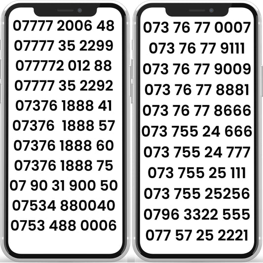 List of vip mobile numbers for sale -ee uk gold numbers