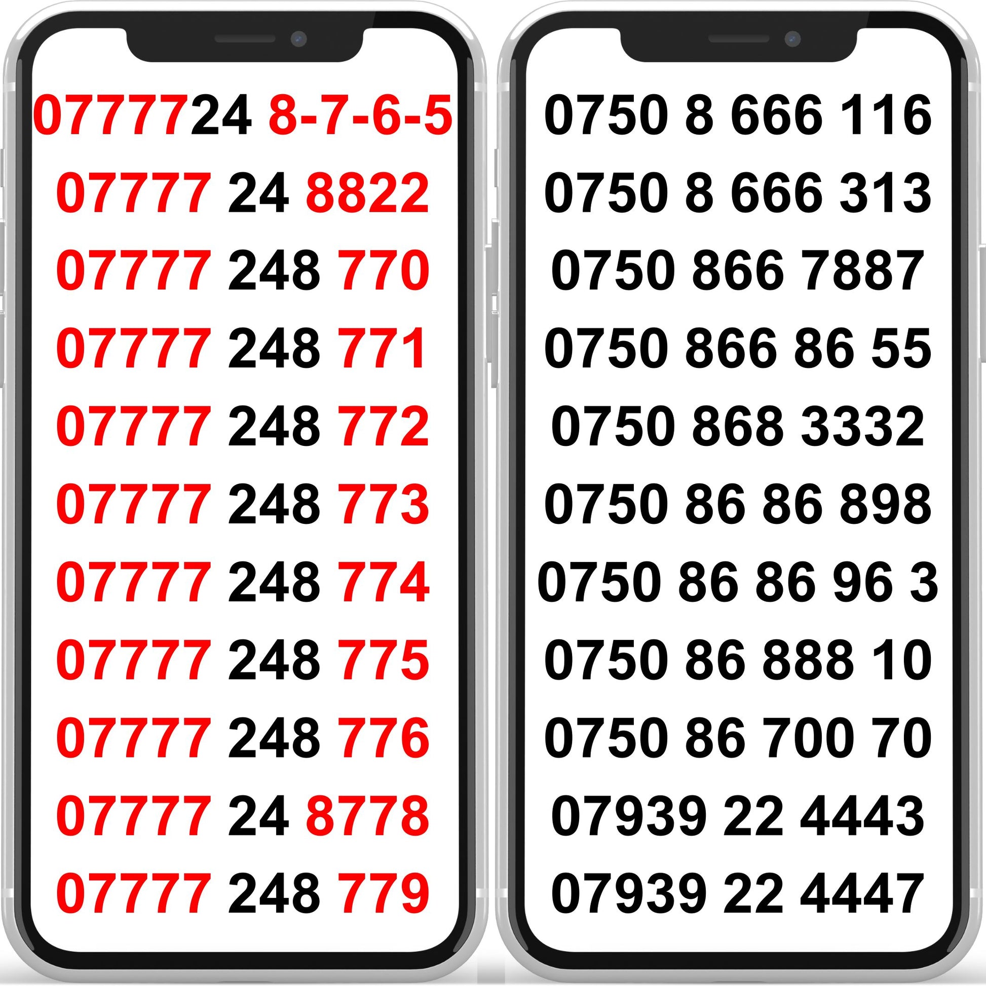 Exclusive VIP Mobile Numbers – 07777, 888, 666 Business & Personal Gold Numbers B5-E by EE 