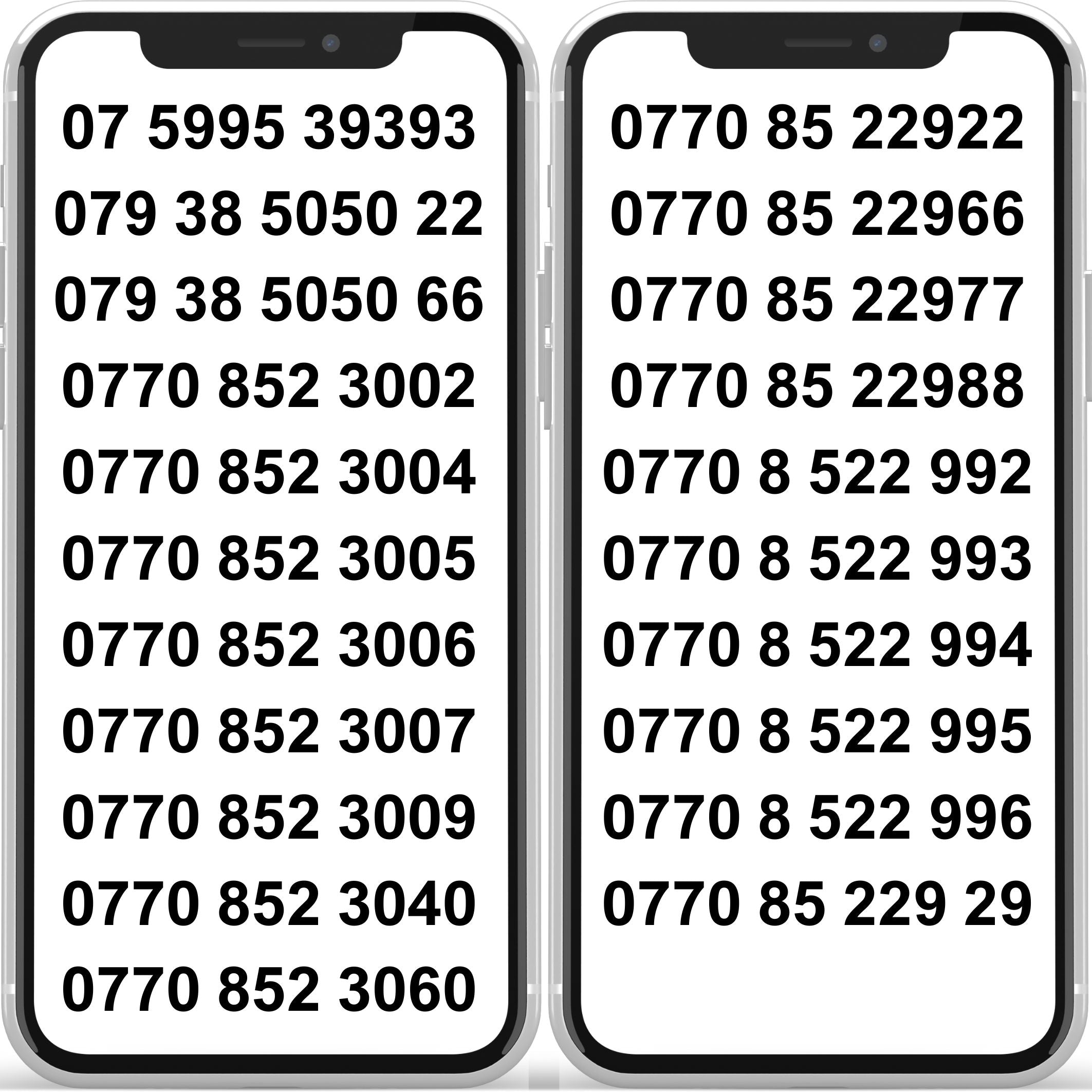 Buy O2 VIP Mobile Numbers - UK – Memorable & Premium SIM Card – Gold ...