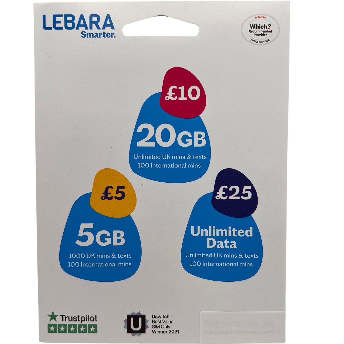 Lebara UK Pay-As-You-Go SIM Card - Lebara Sim card PAYG .