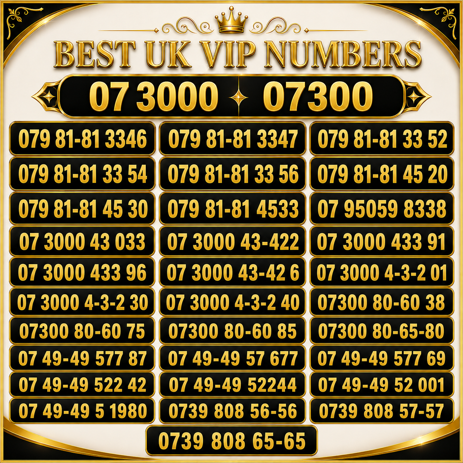 Vip Table Numbers UK VIP Mobile Numbers – Memorable VIP Numbers - Gold Numbers – Gold ...