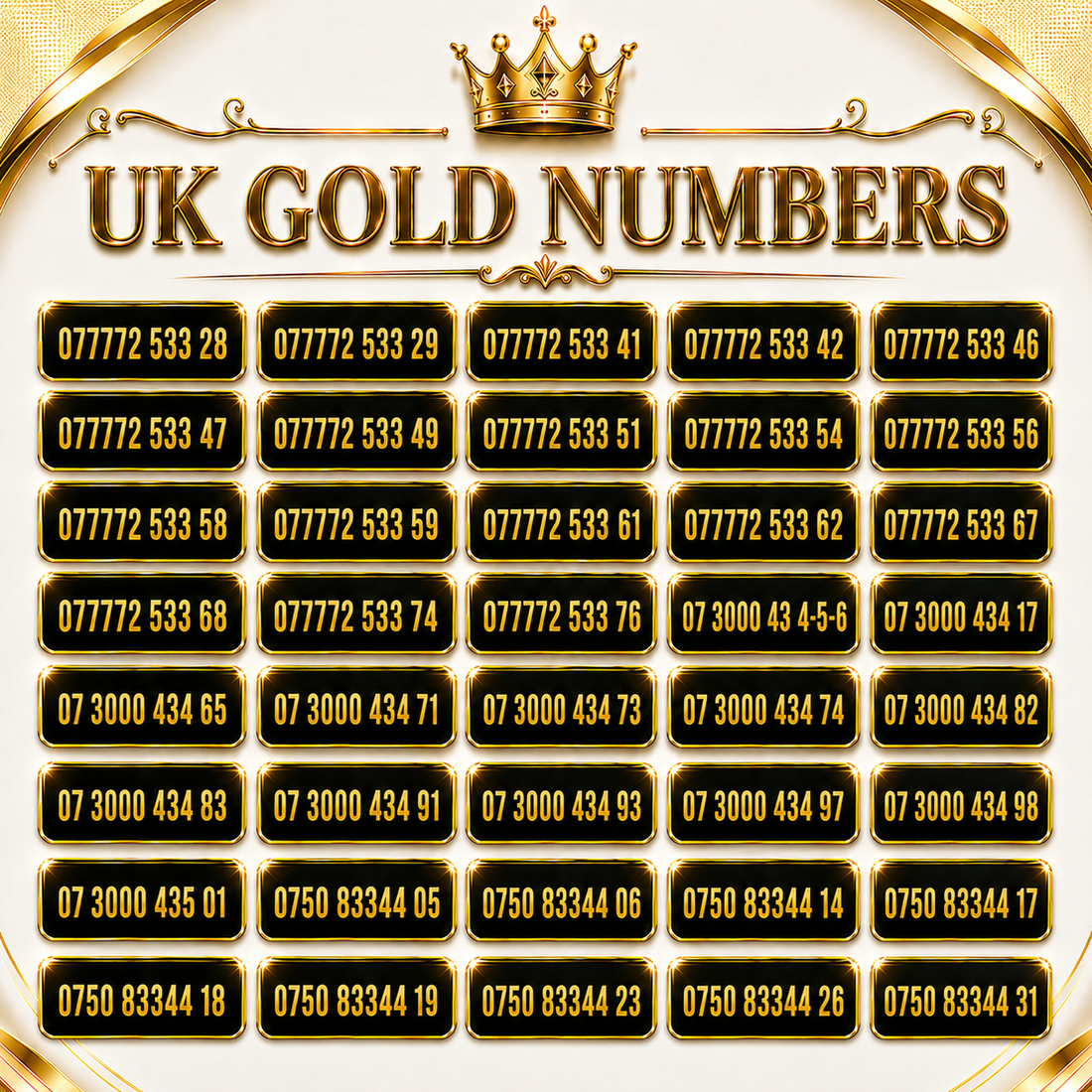 Buy EE UK VIP Numbers | Premium Gold Mobile Numbers – Gold Numbers For You