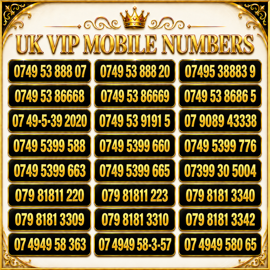 UK Gold VIP Mobile Numbers – Premium SIM Card Numbers for Sale T-E by EE – Buy VIP mobile numbers UK. Gold Numbers list. EE UK VIP Numbers (Pay&Go) Mobile SIM Cards