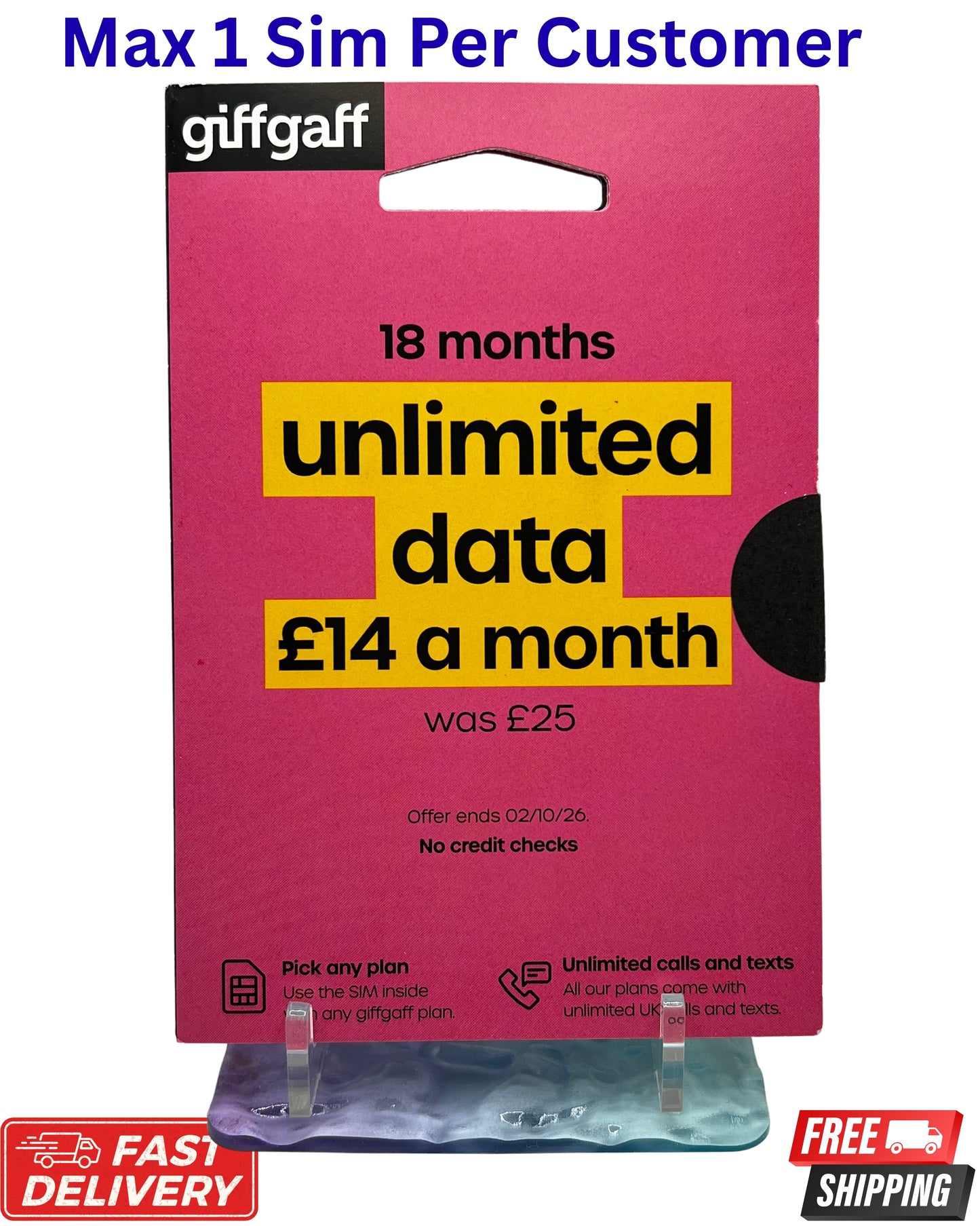 giffgaff 5G SIM Card Unlimited Data £14 Monthly Plan Offer UK