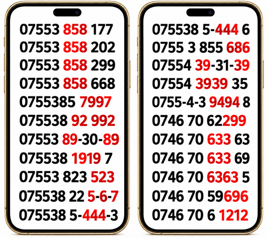 UK VIP & Gold Mobile Numbers – Choose Your Own Memorable Number B2-L by LEBARA – Buy VIP mobile numbers UK. Gold Numbers list. Lebara VIP Mobile Numbers UK | Memorable Gold Numbers PAYG SIMs