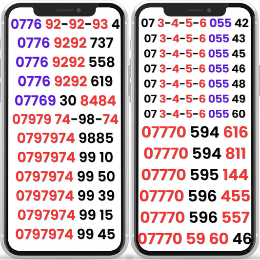 UK VIP Numbers & Gold Numbers – Choose Your Number- 07770, 7979, 3456 Patterns-A9-L by Lebara – Buy VIP mobile numbers UK. Gold Numbers list. Lebara VIP Numbers UK | Buy Gold Numbers & Choose Your Number Today