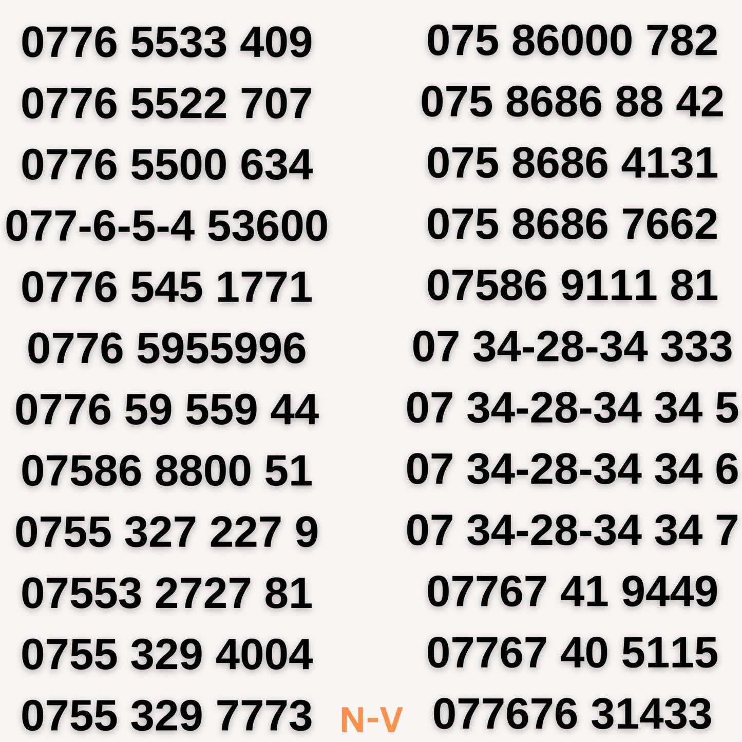 New UK Gold VIP mobile numbers, 86000 and 8686, memorable and easy numbers for business and personal use with 20% off and free delivery.