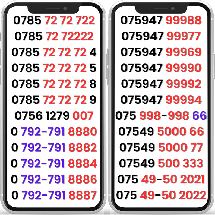 O2 UK VIP Mobile Numbers | 9999, 727272 Gold Numbers for Sale – Gold ...