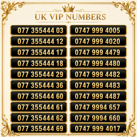 UK VIP Mobile Numbers & Gold Numbers – 999 & 077355444XX Pattern - Pay As You Go B4-3 by THREE – Buy VIP mobile numbers UK. Gold Numbers list. Three VIP Numbers UK – 077355444 Pay As You Go Mobile Gold Numbers