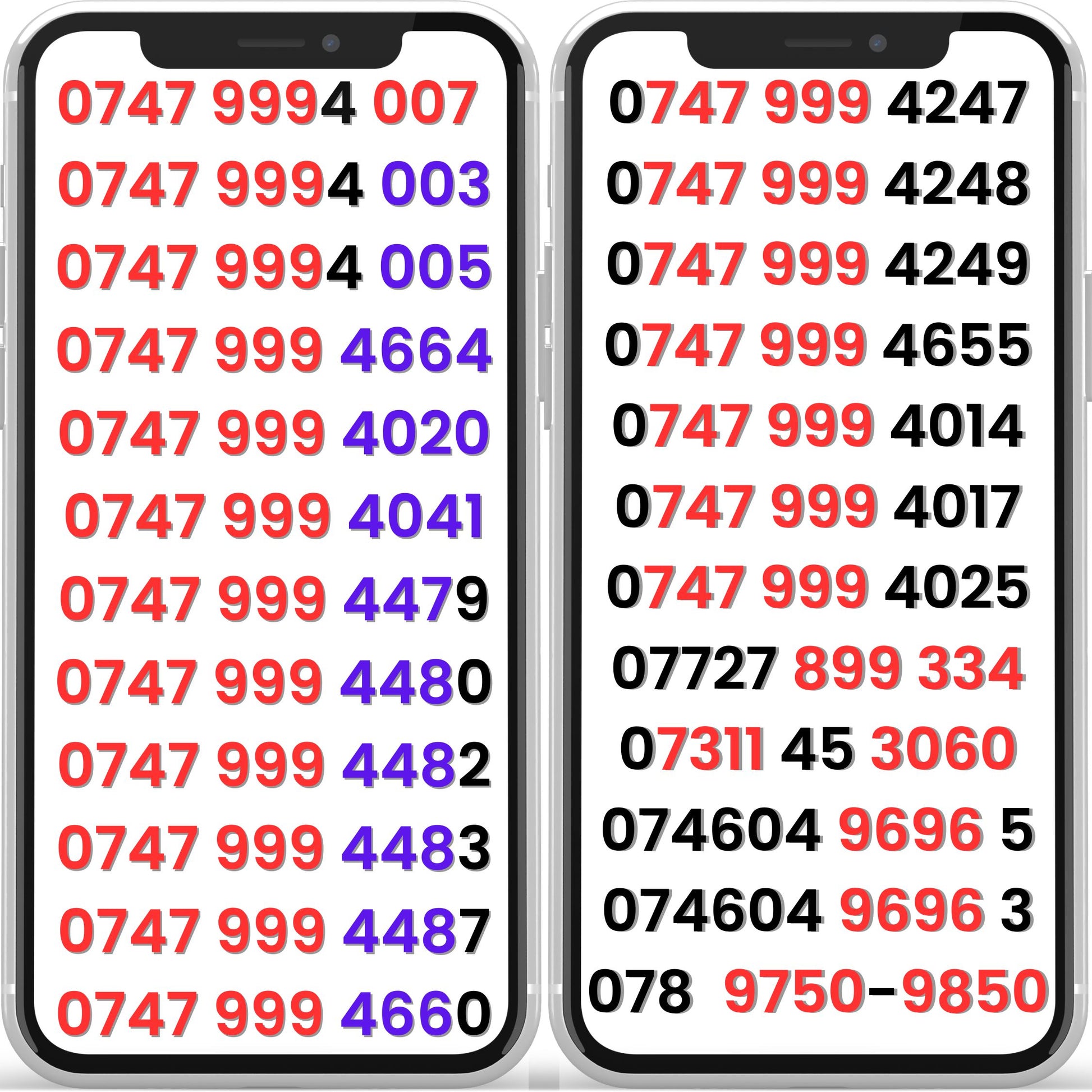 UK VIP Mobile Numbers & Gold Numbers – 999 & 077355444XX Pattern - Pay As You Go B4-3 by THREE – Buy VIP mobile numbers UK. Gold Numbers list. Three VIP Numbers UK – 077355444 Pay As You Go Mobile Gold Numbers