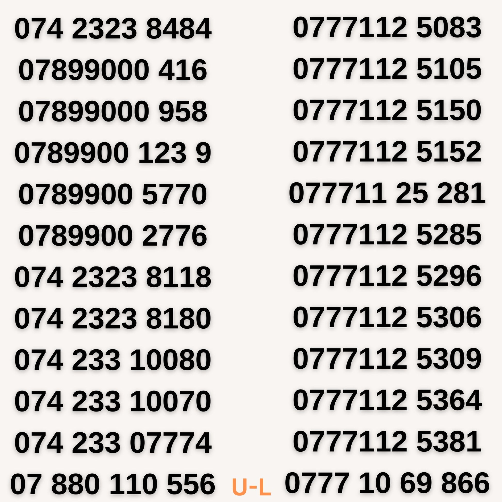 Buy UK VIP mobile numbers, 0777112 and 899000, memorable gold numbers with 20% off and free delivery.