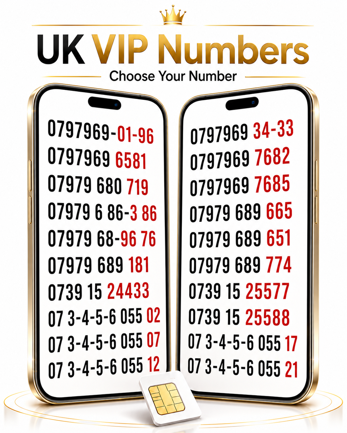 VIP Numbers - UK Gold Numbers Easy to Remember 07979 & 07 3-4-5-6  Y-L by Lebara – Buy VIP mobile numbers UK. Gold Numbers list. Shop Lebara VIP Numbers, UK Gold Numbers  07979, 3-4-5-6