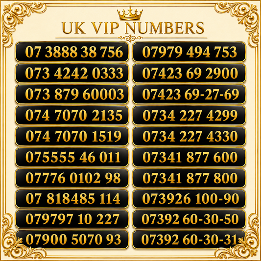 Vodafone UK VIP gold numbers premium mobile number selection image