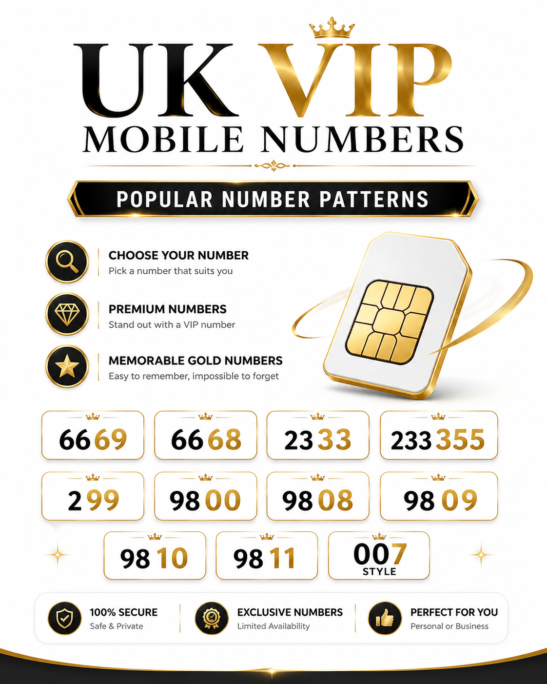 VIP Mobile Numbers – Easy to Remember 666 & 2333 Memorable Numbers for Sale M-V by Vodafone – Buy VIP mobile numbers UK. Gold Numbers list. Buy Vodafone Gold Numbers – 666 Fancy Mobile VIP Numbers List | UK