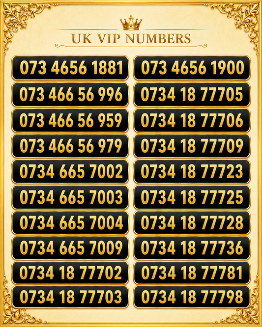 Vodafone premium UK mobile numbers and gold number selection image