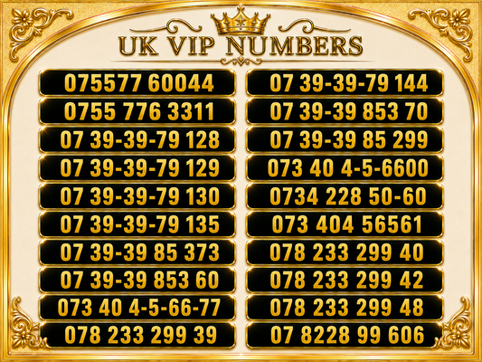 Vodafone UK VIP mobile numbers and gold numbers premium selection image