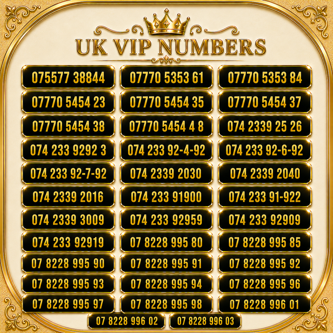 Vip Table Numbers UK VIP Mobile Numbers – Memorable VIP Numbers - Gold Numbers – Gold ...